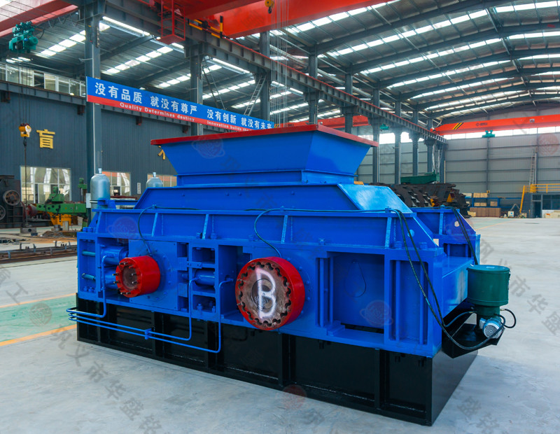 葉巖石破碎機，雙齒輥破碎機華盛銘重工試機